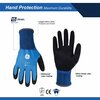 Ge Dipped Sandy Gloves, Black/Blue, 15GA, 1 Pair, L GG211LC